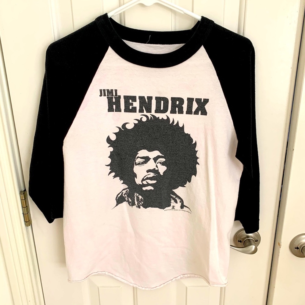 Jimi Hendrix Black & White Raglan Tee